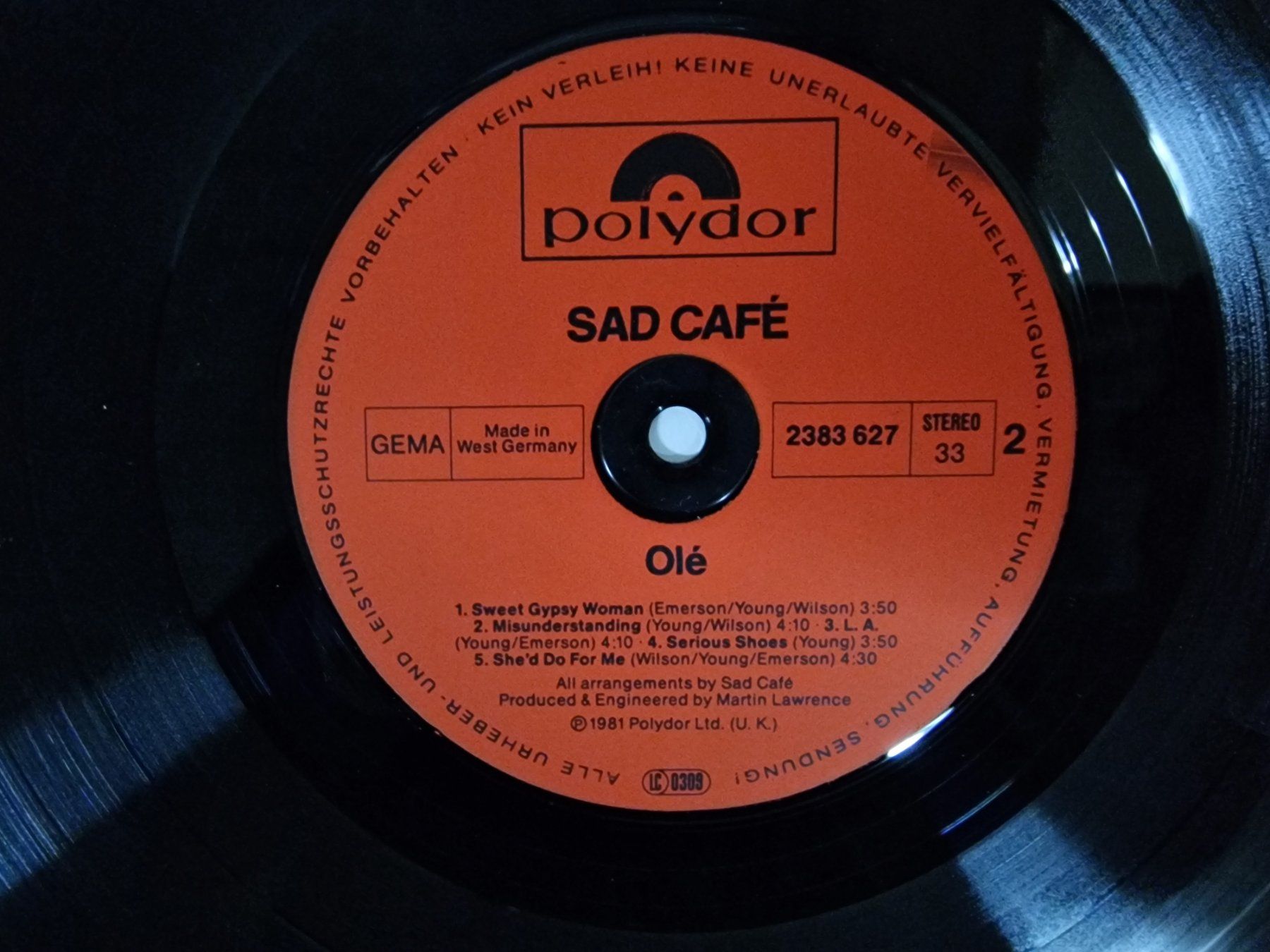 Dischi in vinile: Sad Café LP – Olé – Usato da Root venduto da atelier22 2