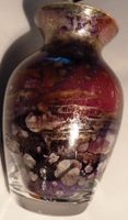 EINZIGARTIGE-FARBEN-PRÄCHTIGE VASE-12 x 7,5 CM-MUND-GEBLASEN