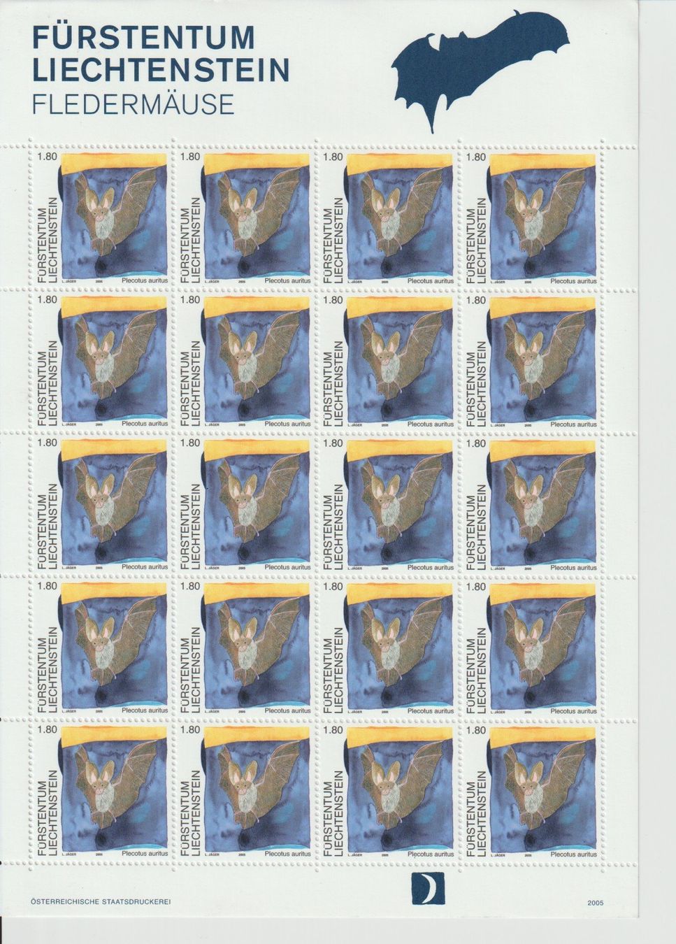 Tous les timbres: Fledermäuse  1 KB ** – Neuf (Voir description) à Lausanne par Whorvath