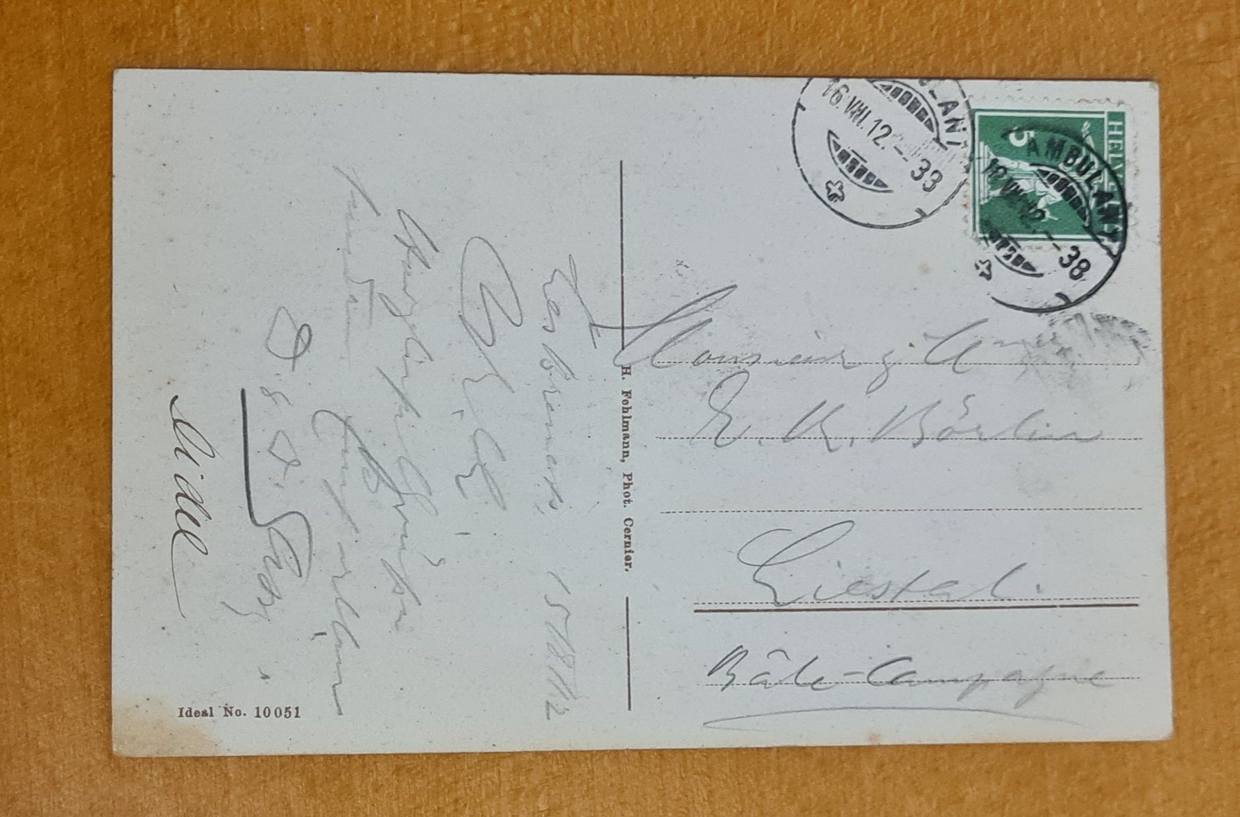 Ansichtskarten: Les Hauts Geneveys 1912 – Gebraucht aus Ebikon von Donar50 1