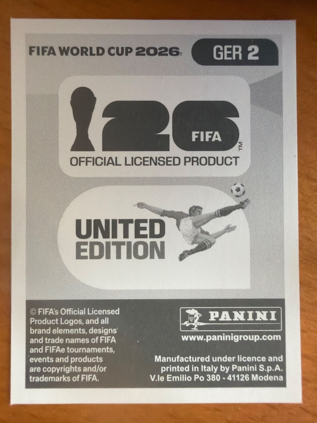 Panini Cartes à collectionner: Panini GER2 – Neuf (Voir description) à Susten par Rechnun 1