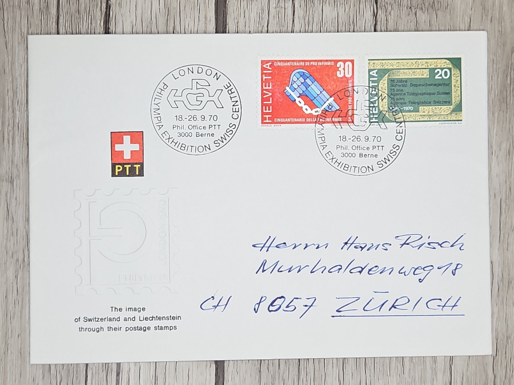 Tutti i francobolli: CL11 Enveloppe + Timbre Suisse 1970 – Usato da Cousset venduto da Patrick_Collections