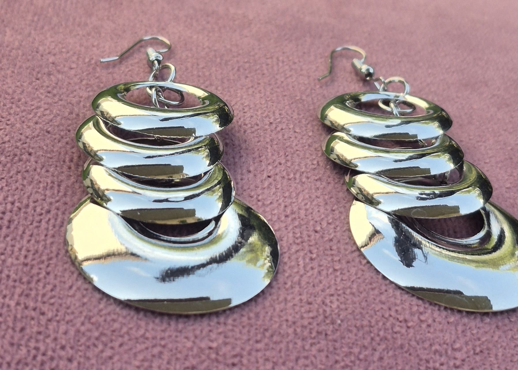 Boucles d'oreille: Orecchini pendenti argento cerchi multipli donna – Neuf (Voir description) à Giubiasco par Stefaniav 2