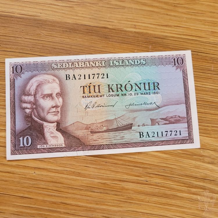 Banknote Islande 10 (Gebraucht) in Biel/Bienne für CHF 5 – mit ...