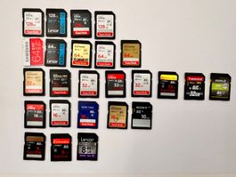 25 Stk. SD Cards Diverse Hersteller