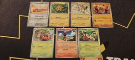 7 Pokemon deutsche Karten ab 1 Fr. Wattzapf Vegimak Klibbe