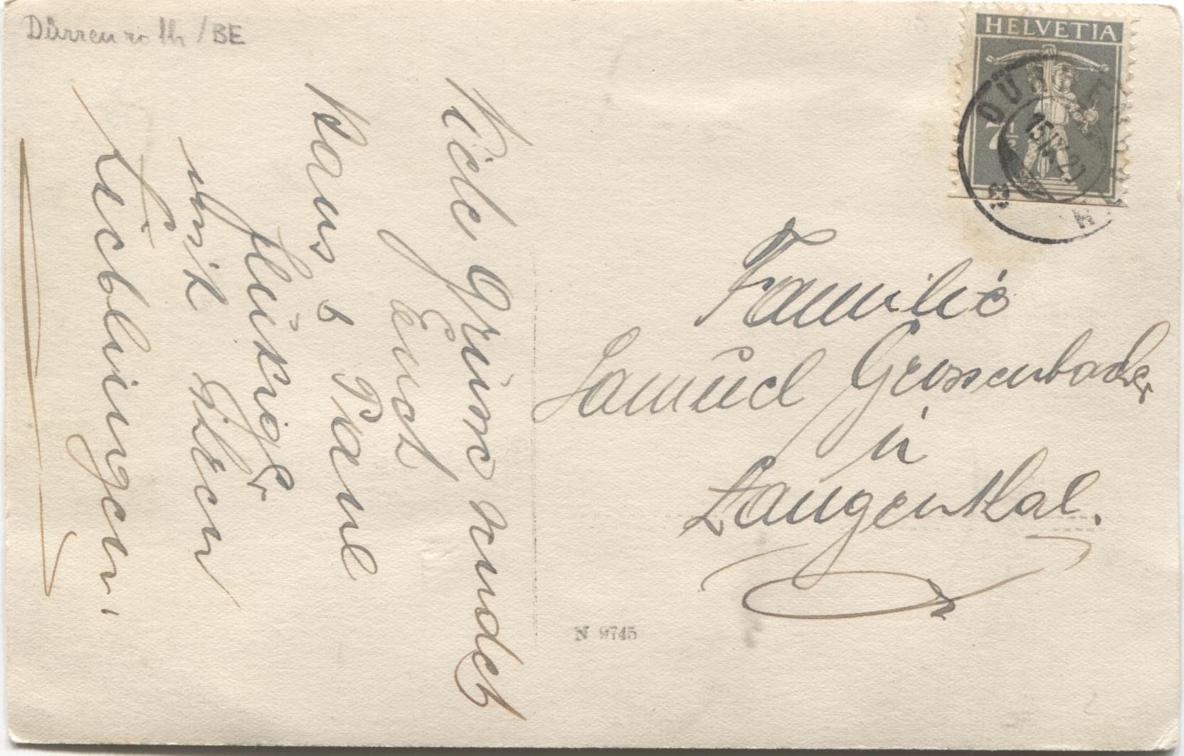 Cartoline postali: DUERREN BE 1920 Landwirtschaft/Schafe – Usato da Wil SG venduto da Clanx 1