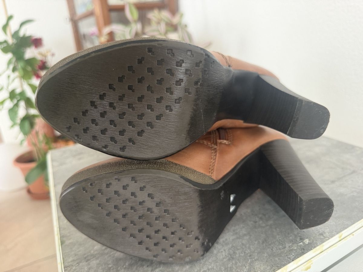 Damenschuhe: Venturini Lederstiefel cognac, Gr. 39 – Gebraucht aus Uzwil von Calla03 3