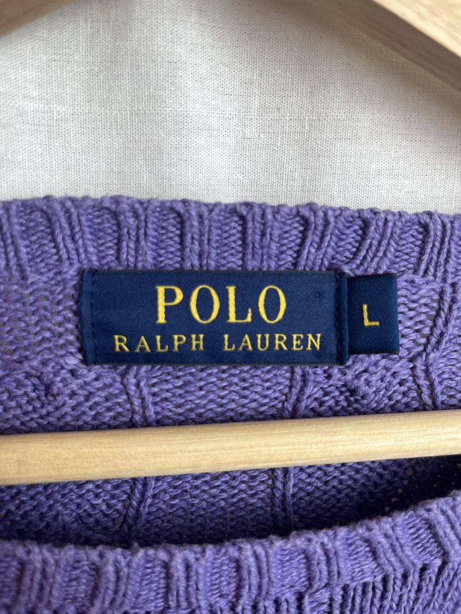Ralph Lauren Pulls & Sweat-shirts: Pull Ralph Lauren violet torsadé  – Neuf (Voir description) à Les Avanchets par lunedeneige.shop 2