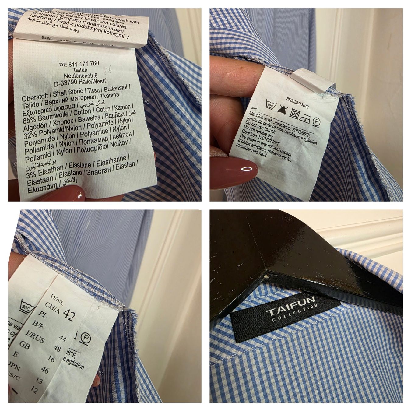 Taifun Camicette: Taifun Bluse, kariert, Gr. 38/40, Top – Usato da Wald ZH venduto da CapLux 8