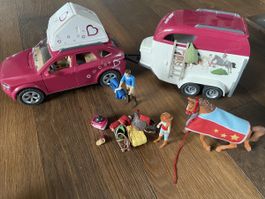 Schleich Horse Club 42535 Auto mit Pferdehänger