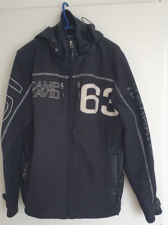Camp David Jacke dunkelblau Gr L mit Kapuze