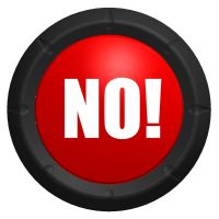 No Button - die Nein Sage Maschine - inklusive Batterien