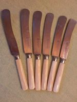 6 antike Frühstück- Tafel- Messer ,Cürten & Höltgen Solingen
