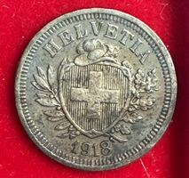Schweizer 1 Rappen Münze 1918 B gebrauchter Zustand