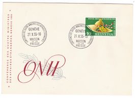 Lettre de Genève cachet S400 du 27.X.55