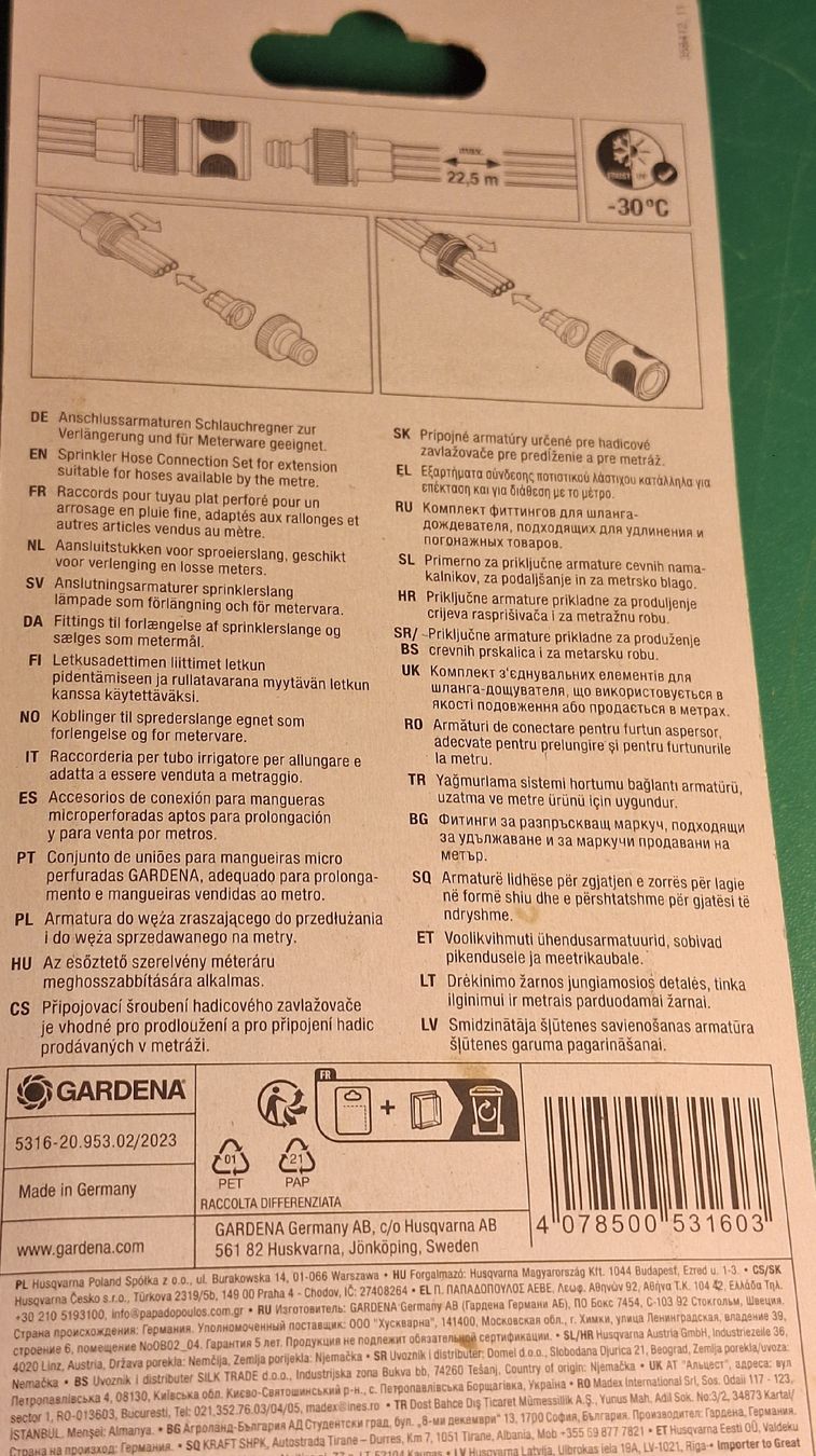 Gardena Tubi & Tubi flessibili: Gardena Micro-Drip-System Verbinder 13mm-4.6mm – Nuovo (secondo la descrizione) da Schalunen venduto da Pierinoll 5