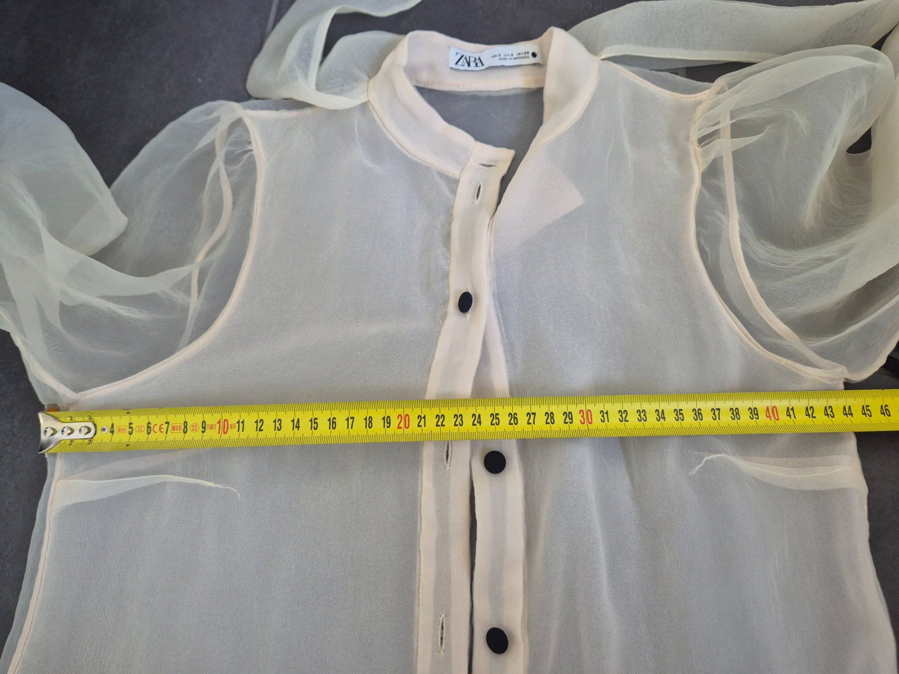 Zara Blusen: Zara sheer ivory blouse size S – Gebraucht aus Zürich von monadiederich 4