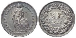 1/2 Franken 1946 180°  (02)