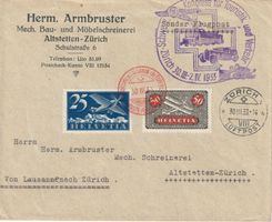 Touristikkongress 1933, Sonderflug von Lausanne nach Zürich