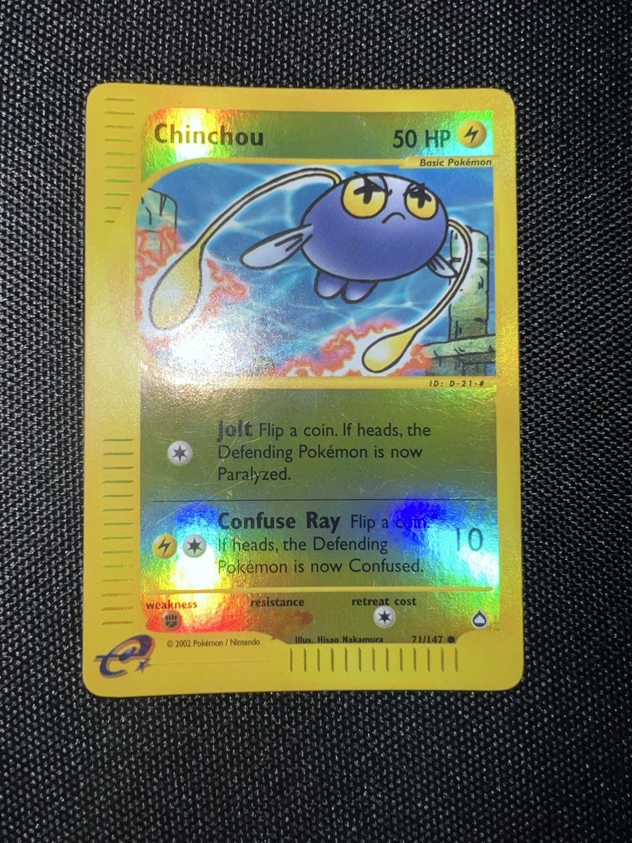 Pokémon Carte collezionabili: Chinchou Aquapolis Reverse English – Usato da Basel venduto da luc_8ghp