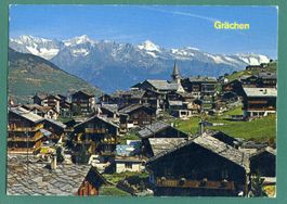 Grächen, Nesthorn, Aletschhorn, gelaufen, ca. 1970