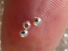 2mm 20 Gramm Silber 925 Kugeln Quetsch Perlen basteln Kette
