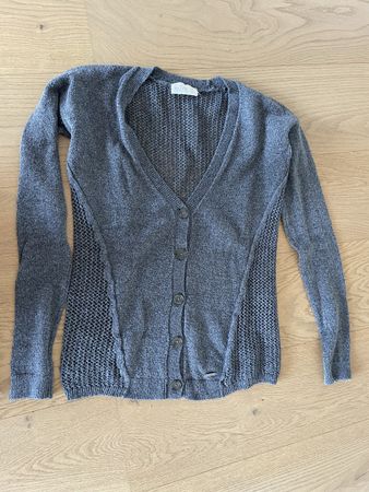 Damen Strickjacke grau Grösse XS