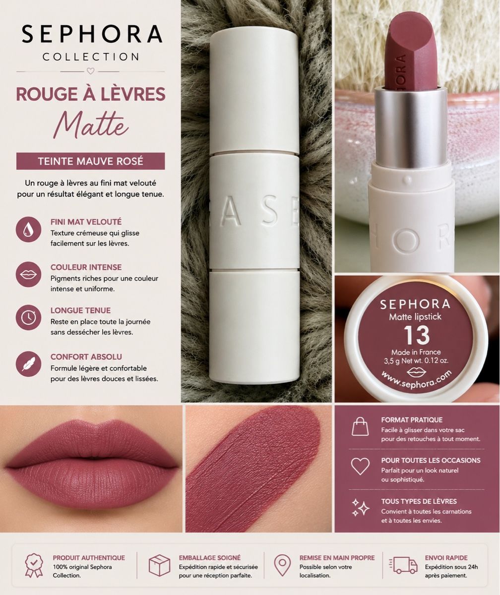 Sephora Make-up: SEPHORA COLLECTION – Rouge à Lèvres Matte – Nuovo e nell'imballaggio originale da Bramois venduto da Inarretable.co