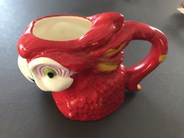Tasse perroquet rouge forme animale Rainforest Cafe 1997