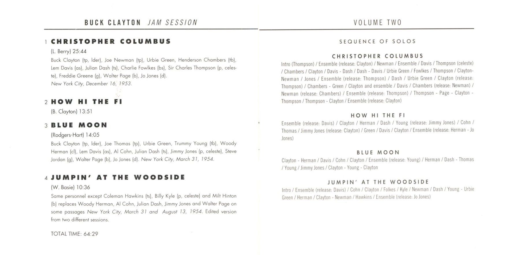 CDs: CD - BUCK CLAYTON Jam Session volume two – Neuf (Voir description) à Morges par evnocha3 4