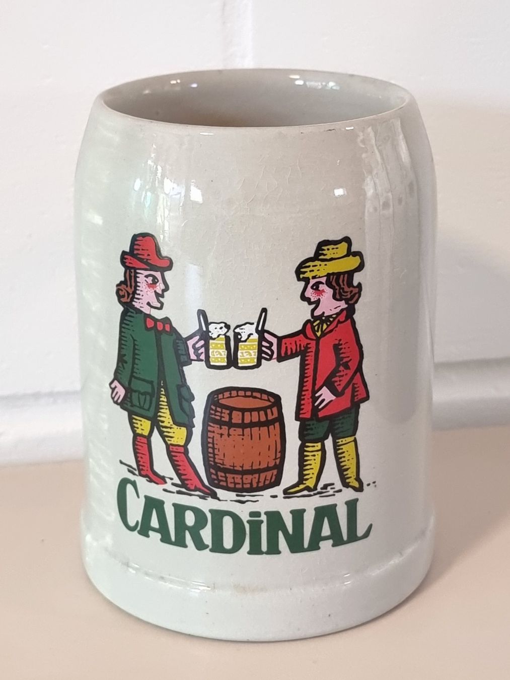Bicchieri: Cardinal Bier Steingut Bierkrug / Humpen – Usato da Lommis venduto da 0815undmehr