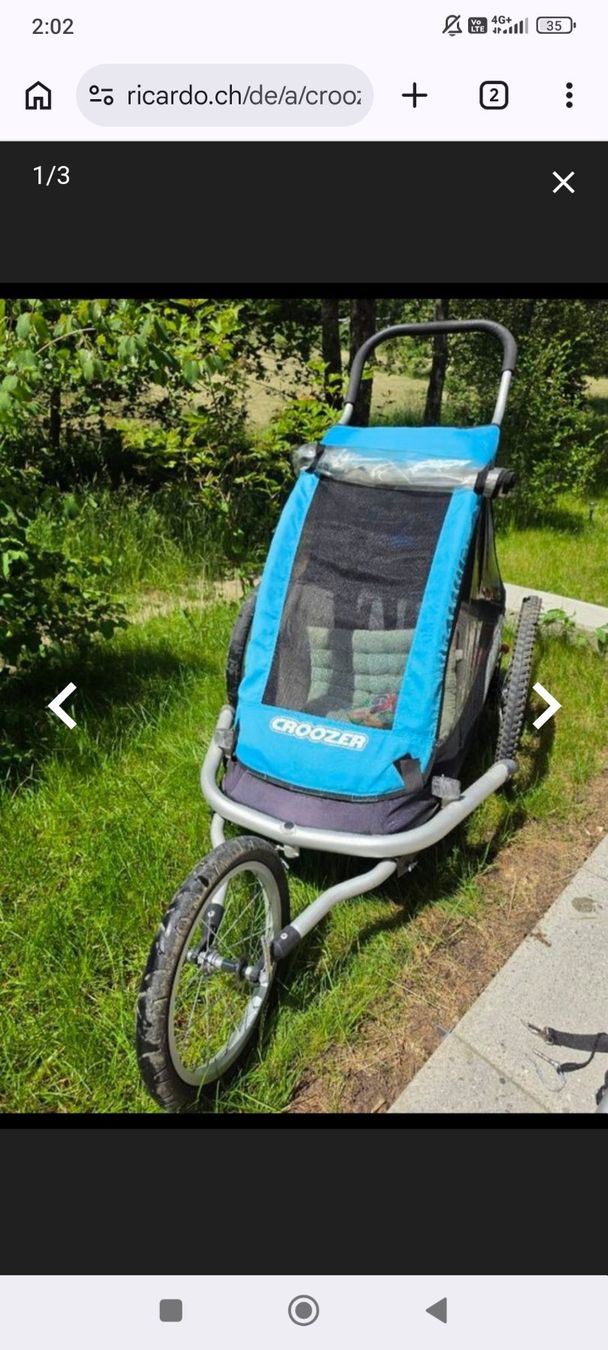 Croozer Anhänger: croozer kid1 – Gebraucht aus Biel/Bienne von kubrak