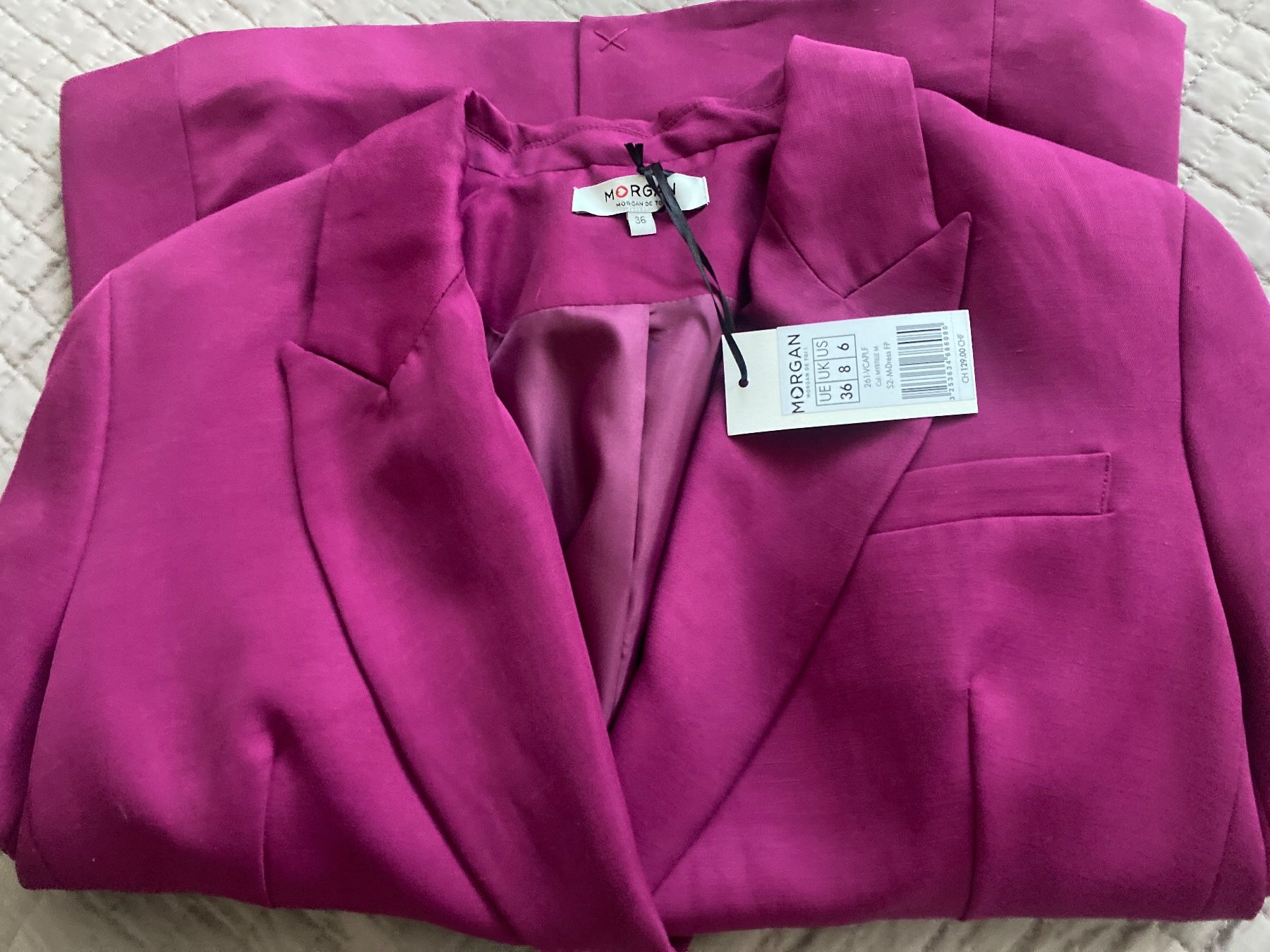 Morgan Giacche: Veste Morgan neuve taille 36 violette - Élégance assurée! – Nuovo (secondo la descrizione) da Geneve venduto da pat_p76n 6