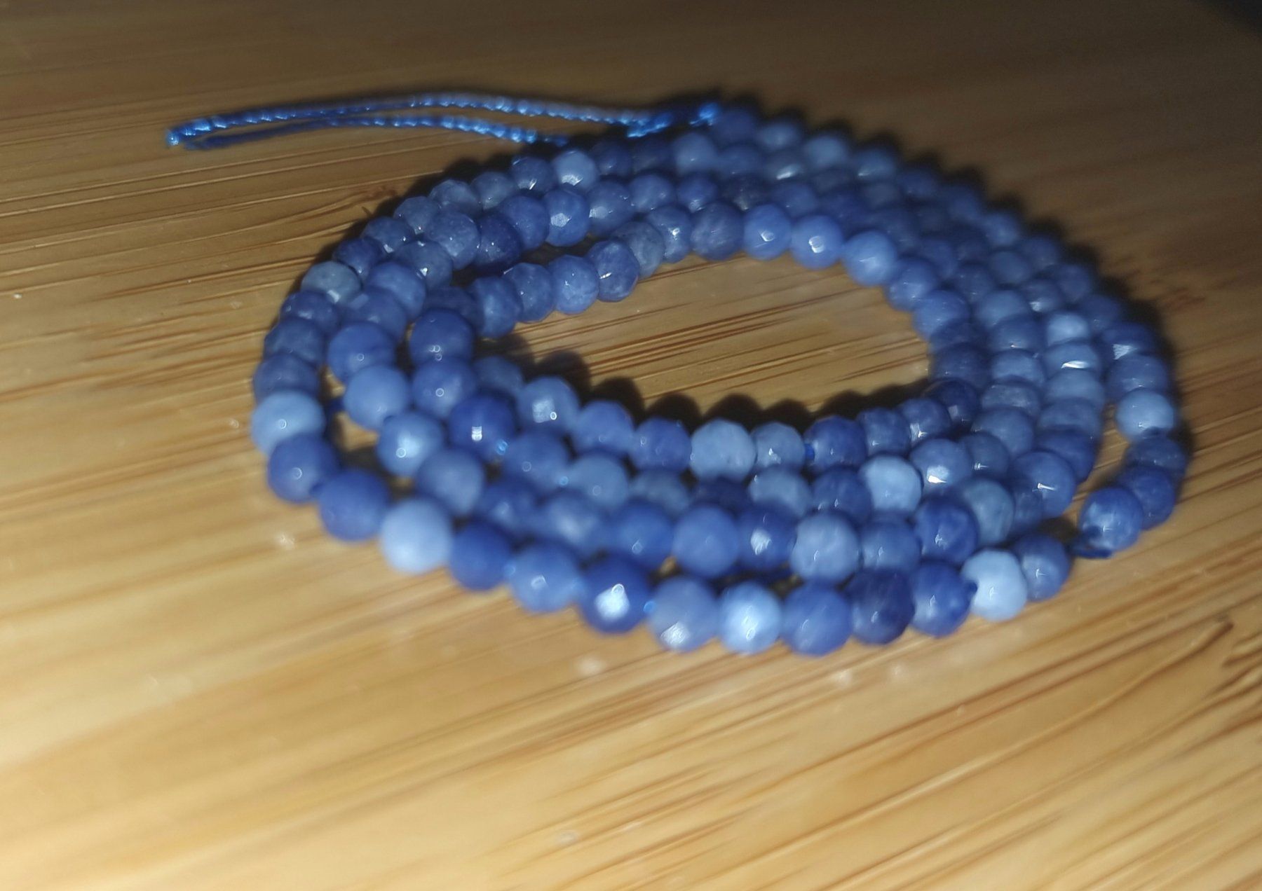 Catenine: Aventurin blau 3mm. facettiert Strang – Nuovo e nell'imballaggio originale da Menziken venduto da Mirager