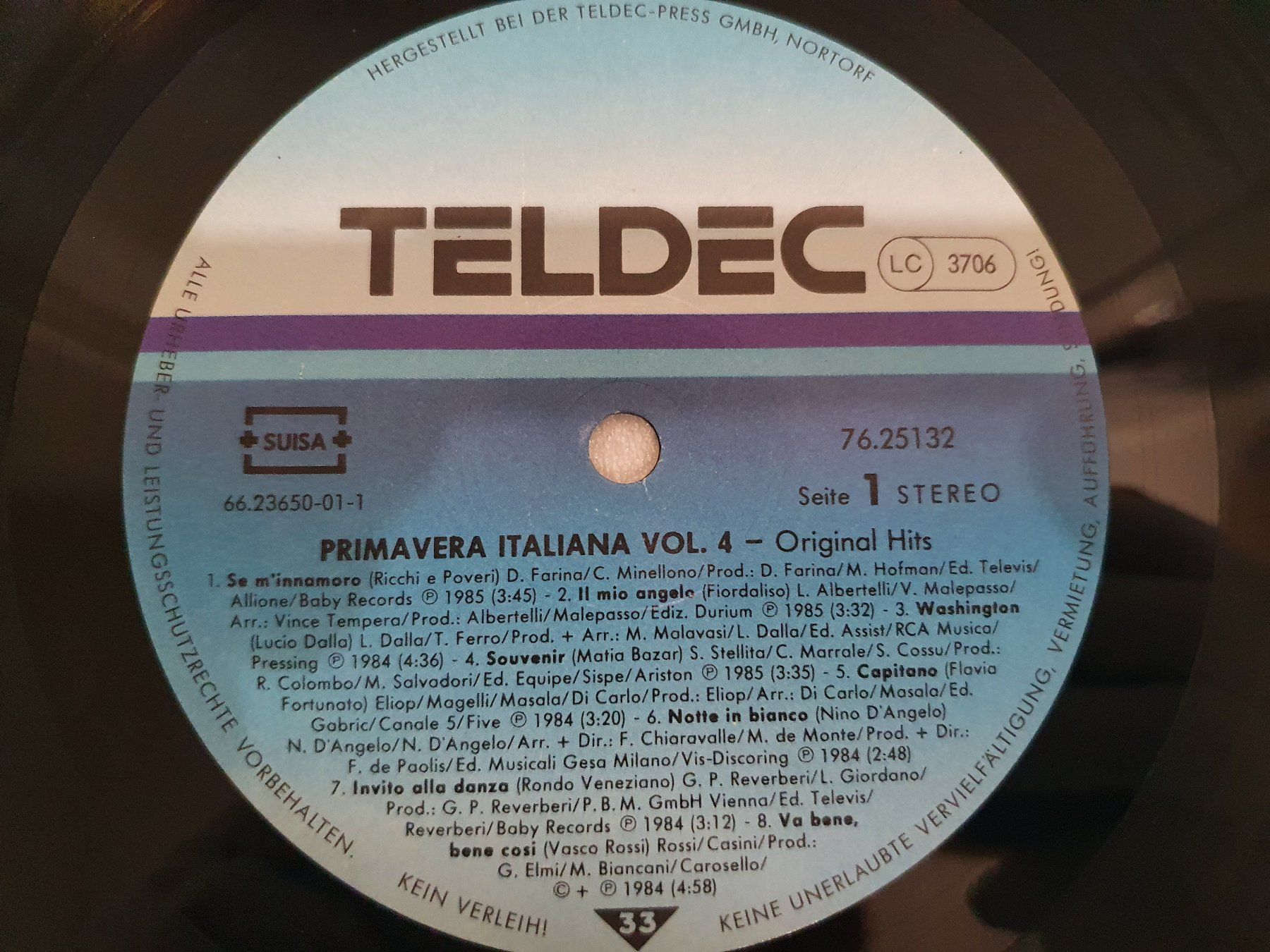 Dischi in vinile: Primavera Italiana Vol. 4 – Usato da Uster venduto da Vinyl-Leidenschaft 3