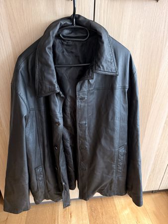 Schwarze Lederjacke Herren Gr. 58 (2XL)