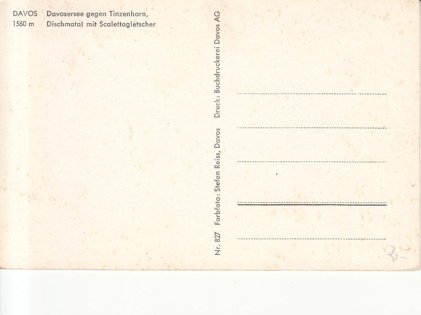 Cartoline postali: Davos ca. 1955 – Usato da Bürglen TG venduto da StampGraf 1