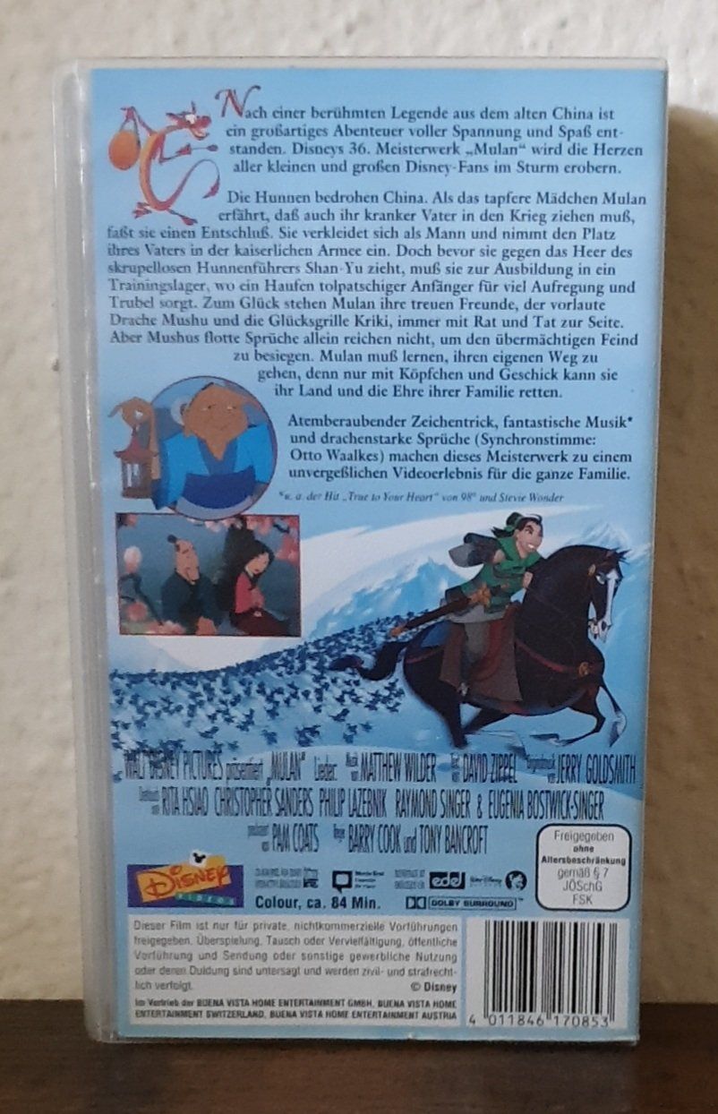 Tutti i VHS: Walt Disney Mulan VHS – Usato da Chur venduto da Vintage-Hunter 2