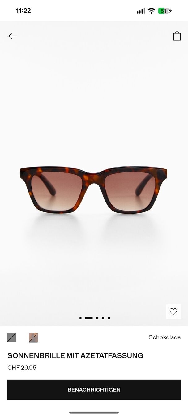 Mango Occhiali & Lenti: Sonnenbrille mit Azetafassung, Mango – Nuovo (secondo la descrizione) da Bern venduto da Patricia.Z.