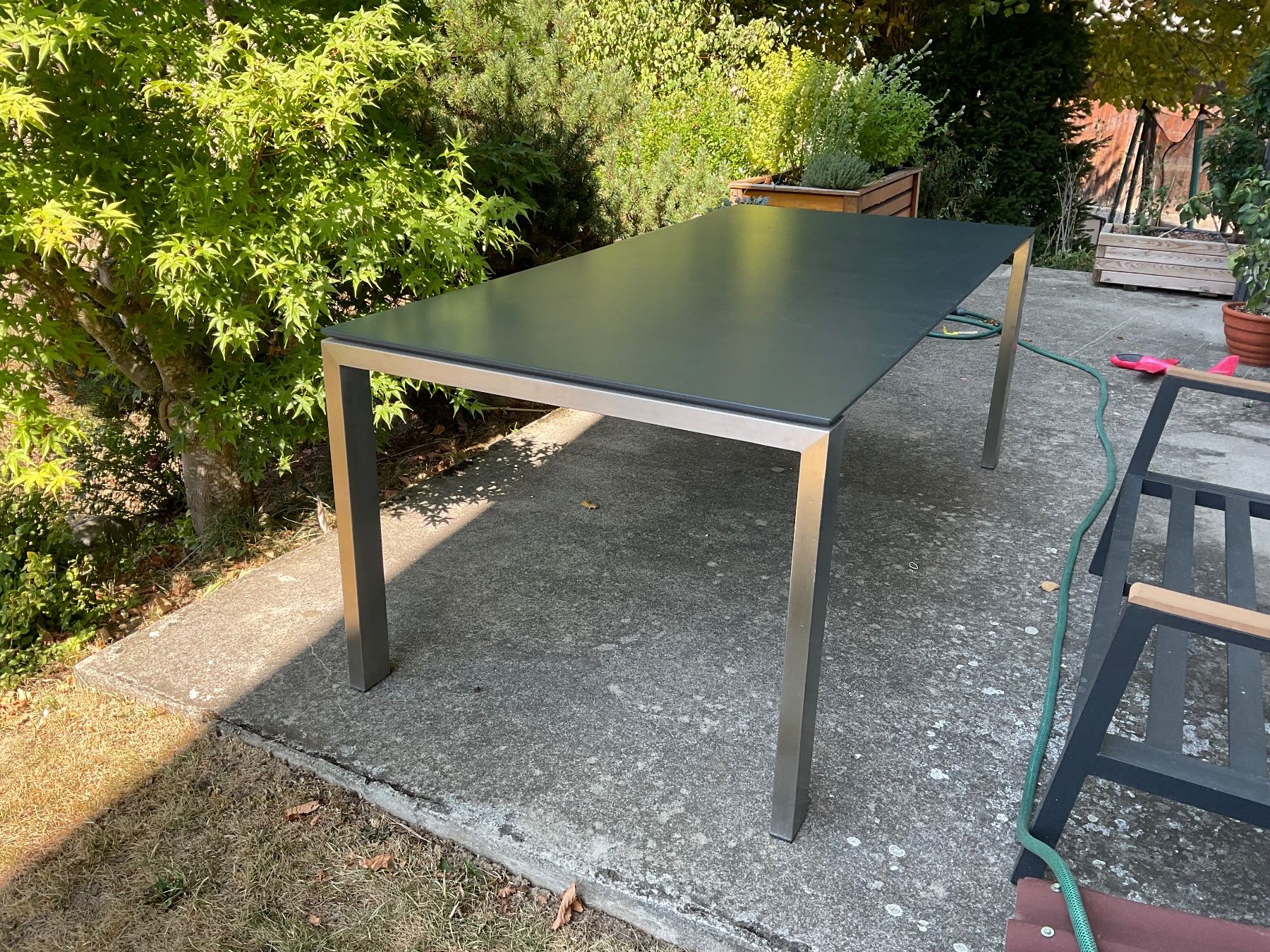 Tavoli: Gartententisch anthrazit, L200cm B95 H75cm – Usato da Belp venduto da boarding91 1