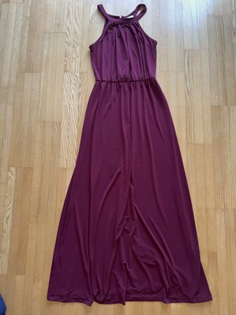 Abendkleid About You Grösse 36 Weinrot Spitze neuwertig