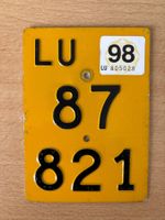 Mofanummer Nummernschild Mofa Töffli Luzern LU 87 821