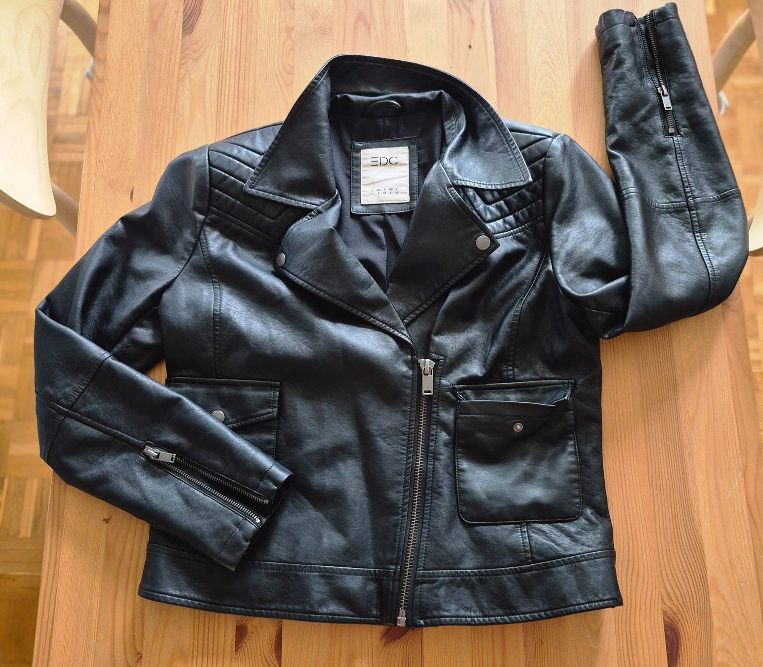 Vestes: EDC Kunstlederjacke schwarz, Gr L – D'occasion à Winterthur par EH47