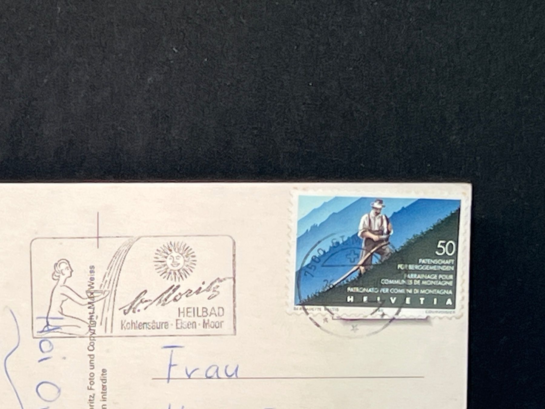 Cartoline postali: St. Moritz, 1856 m ü.M., Engadin – Usato da Widnau venduto da Brusi9 1