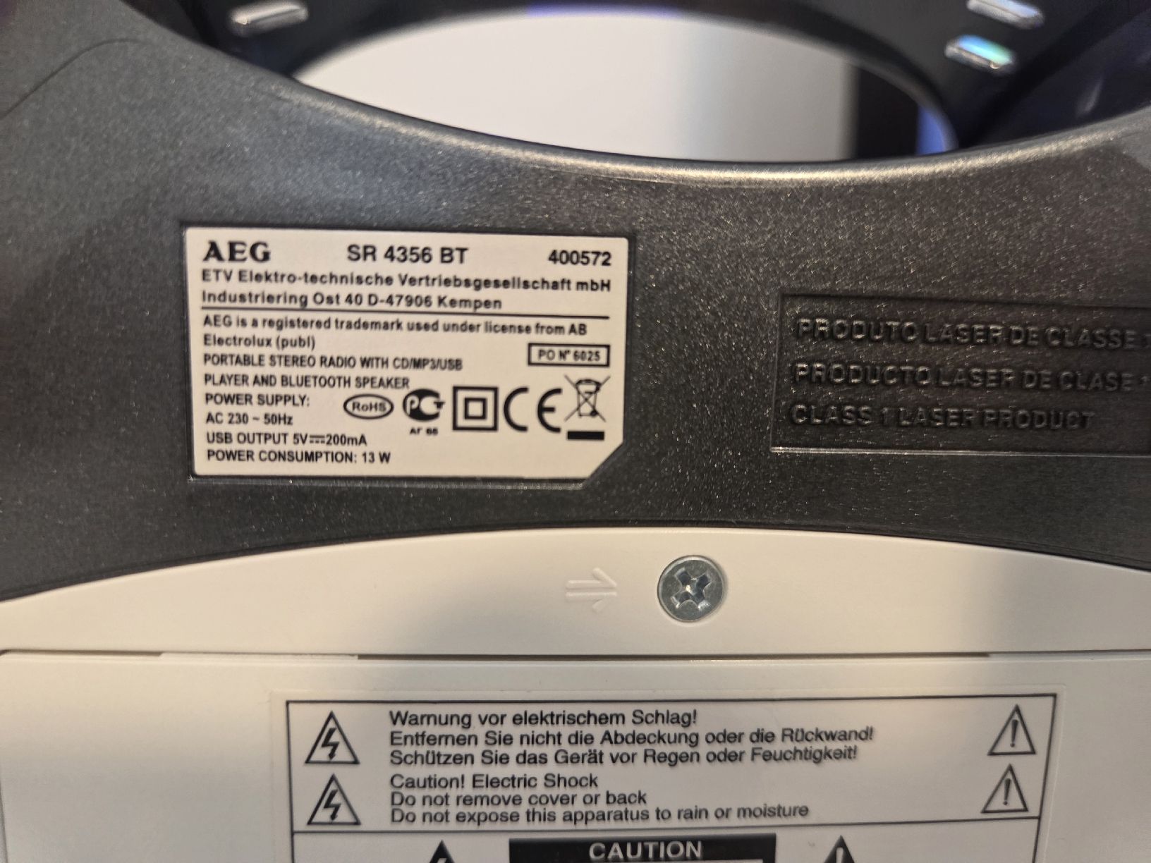 Systèmes audio & multimédias: AEG SR 4356 BT CD Player Radio mit Bluetooth gebraucht – D'occasion à Flawil par Hamdia12 6