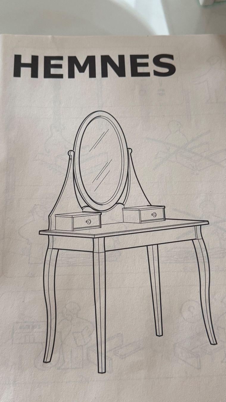 Ikea Tavoli da trucco: Coiffeuse IKEA HEMNES blanche avec miroir – Nuovo (secondo la descrizione) da Treyvaux venduto da sophie_2210 5