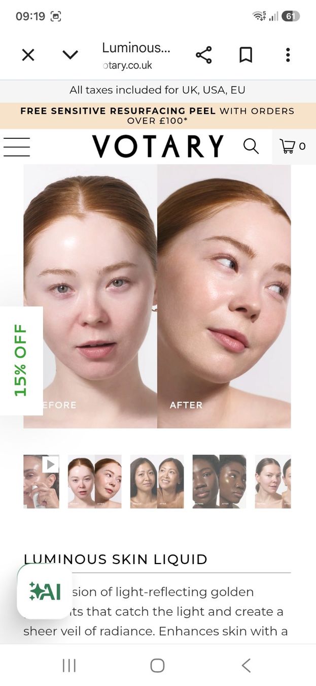 Make-up: VOTARY Luminous Skin Liquid – Nuovo e nell'imballaggio originale da Uerkheim venduto da Pod23 3