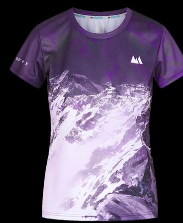 T-shirt Wild Tee Montrosa femme violet/blanc XS neuf