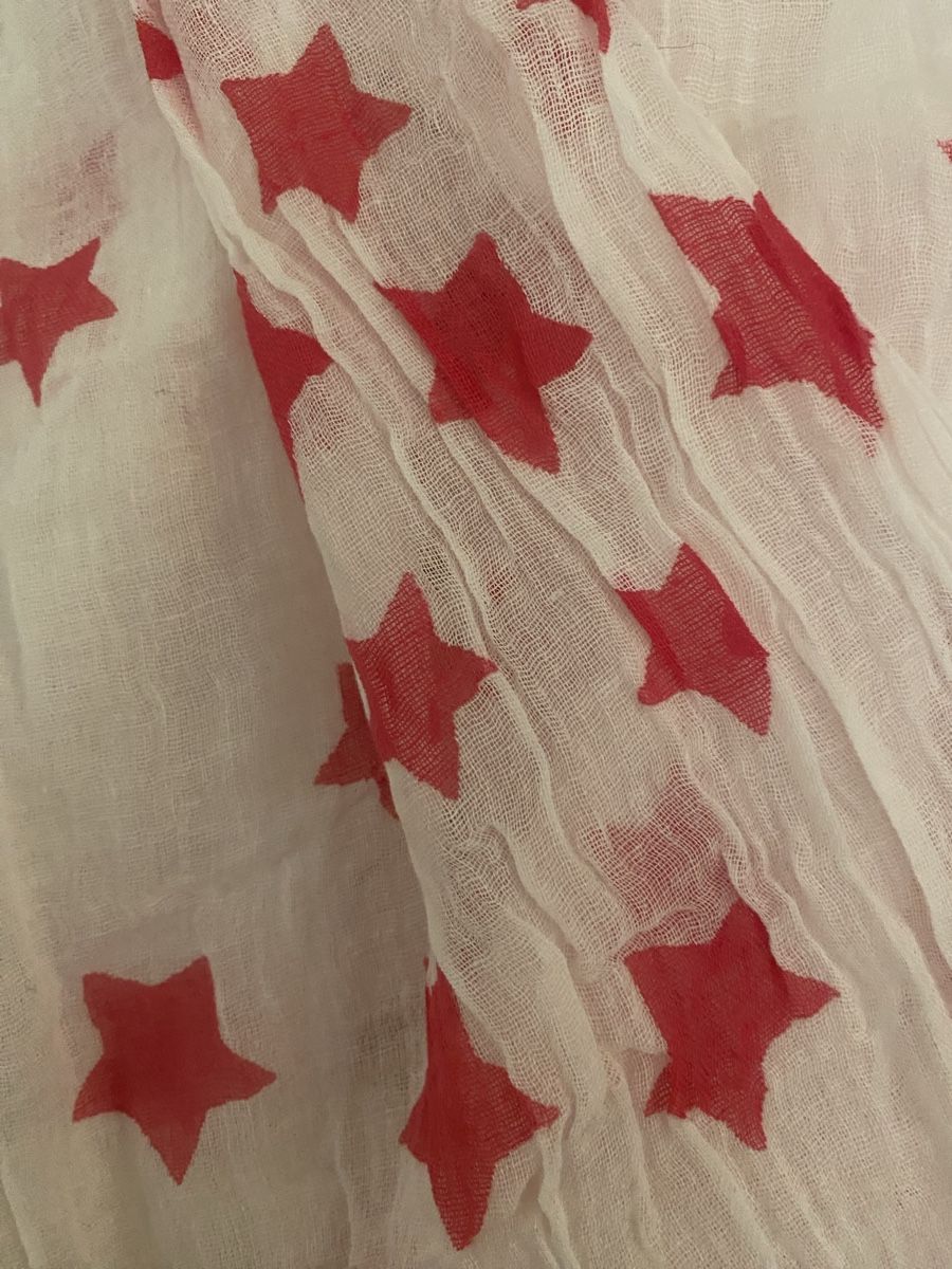 Foulard & Sciarpe: Schal Tuch weiss mit Sternen Zebra – Usato da Schönenberg ZH venduto da Pfupfli1 2